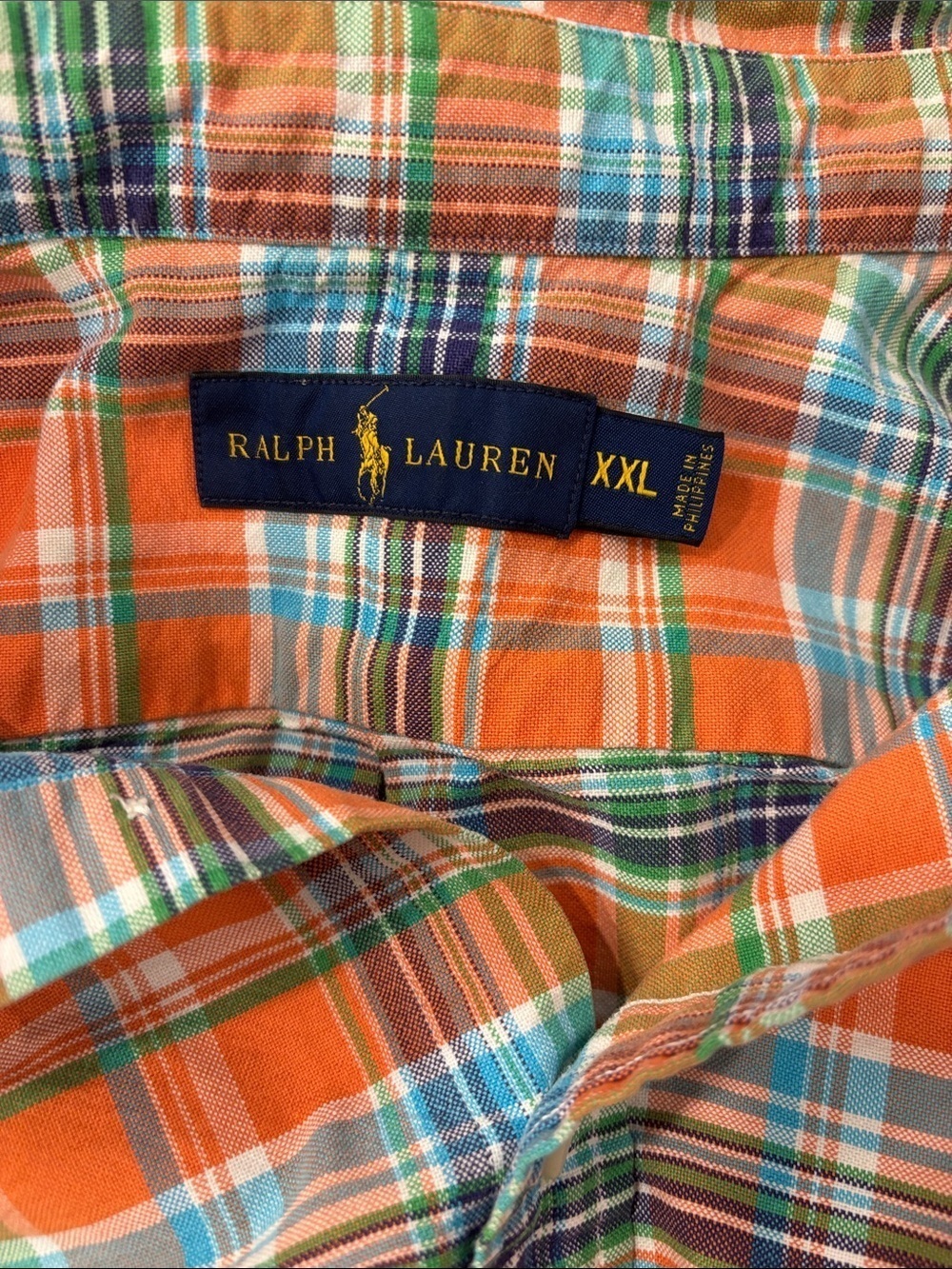 Polo Ralph Lauren men’s madras plaid Oxford cloth shirt XXL PERFECT - Picture 4 of 4